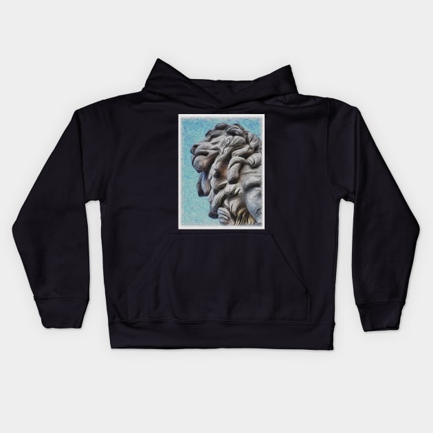 The South Bank Lion Kids Hoodie by MolinArte